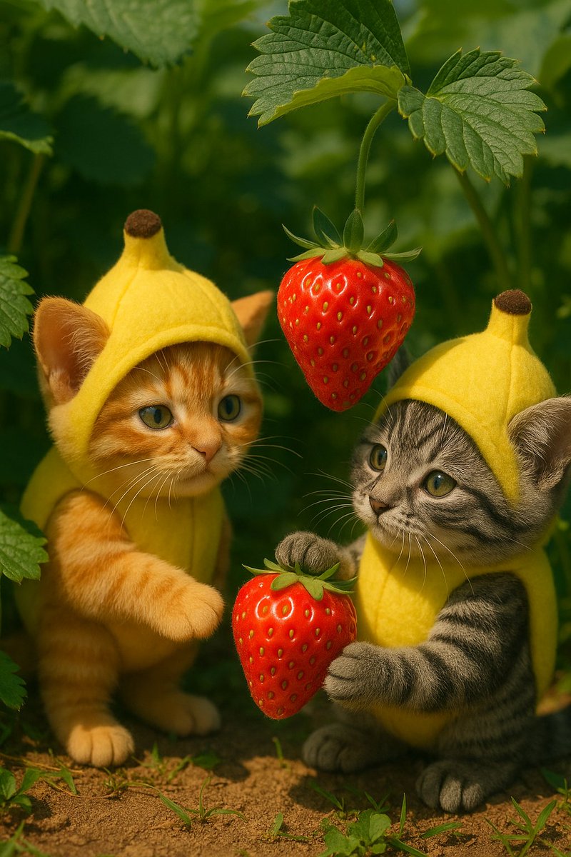 TETO_SHU's tweet photo. strawberry picking
#aiart #cuteanimal #kittenbanana https://t.co/a8o0JYH7RQ