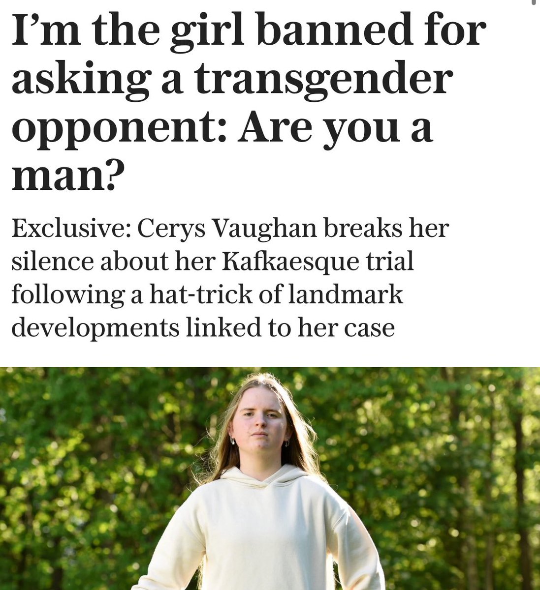 SEEN in Journalism (@journalismseen) on Twitter photo Exclusive from <a href="/ben_rumsby/">Ben Rumsby</a>
‘I don’t think the opinions of a very, very small minority should be put over the opinions of thousands and thousands of women throughout the country. I think we should be prioritised’
<a href="/Telegraph/">The Telegraph</a> Exclusive from <a href="/ben_rumsby/">Ben Rumsby</a>
‘I don’t think the opinions of a very, very small minority should be put over the opinions of thousands and thousands of women throughout the country. I think we should be prioritised’
<a href="/Telegraph/">The Telegraph</a>