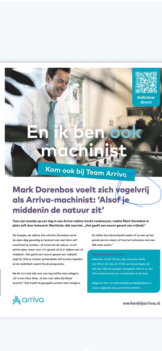 Bedoelt #Arriva hier dat je je leven niet zeker bent als machinist? Vogelvrij is totaal iets anders dan ‘je vrij als een vogel voelen’ …..