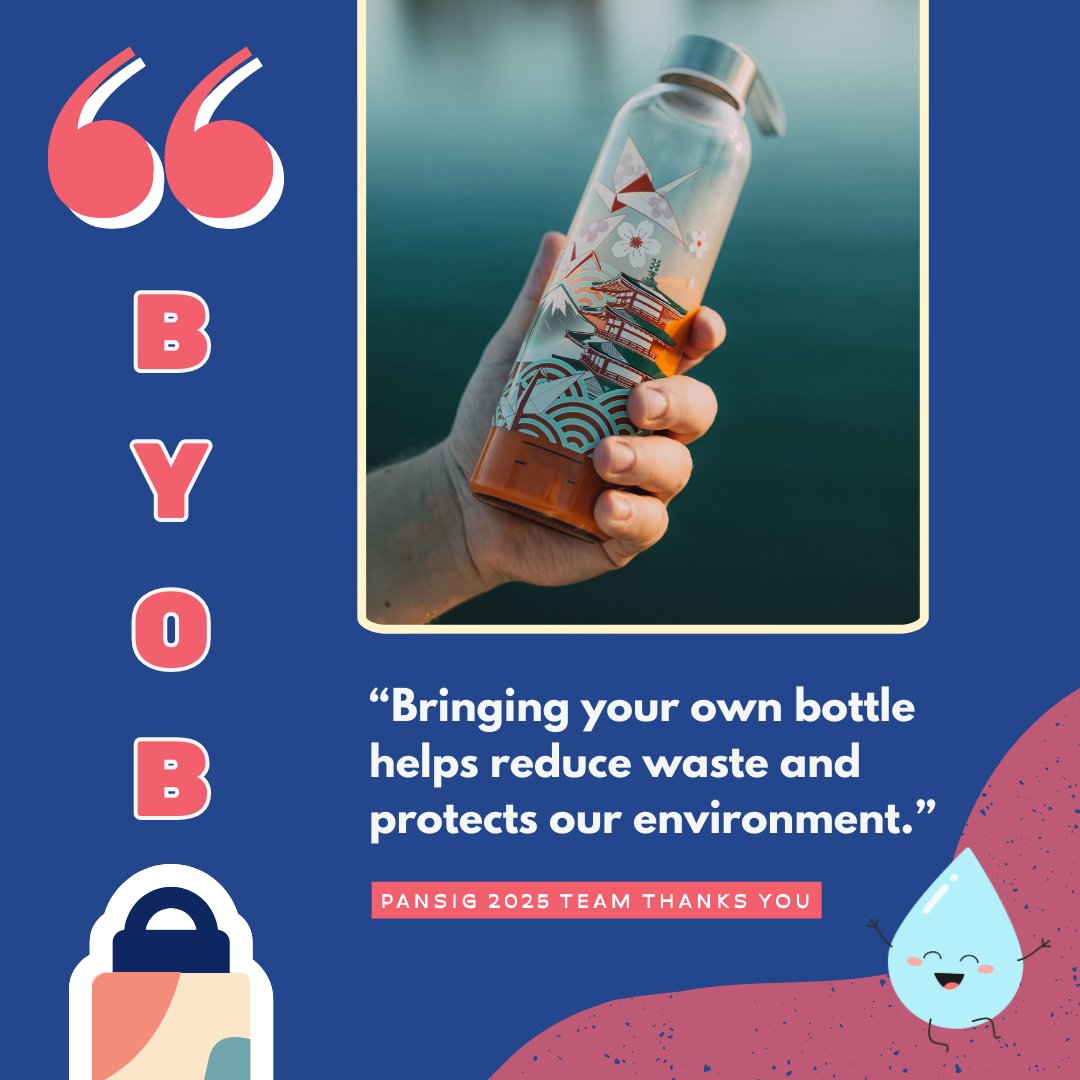 Let’s make PanSIG 2025 cleaner and greener!
Bring your own bottle (BYOB) and be a hero for our planet.
Small action, big impact—thank you for caring! #EnglishTeachers #LanguageTeachers #TESOL #TEFL #ELT #LanguageEducation #EducatorsOfInstagram #TeachersOfInstagram
