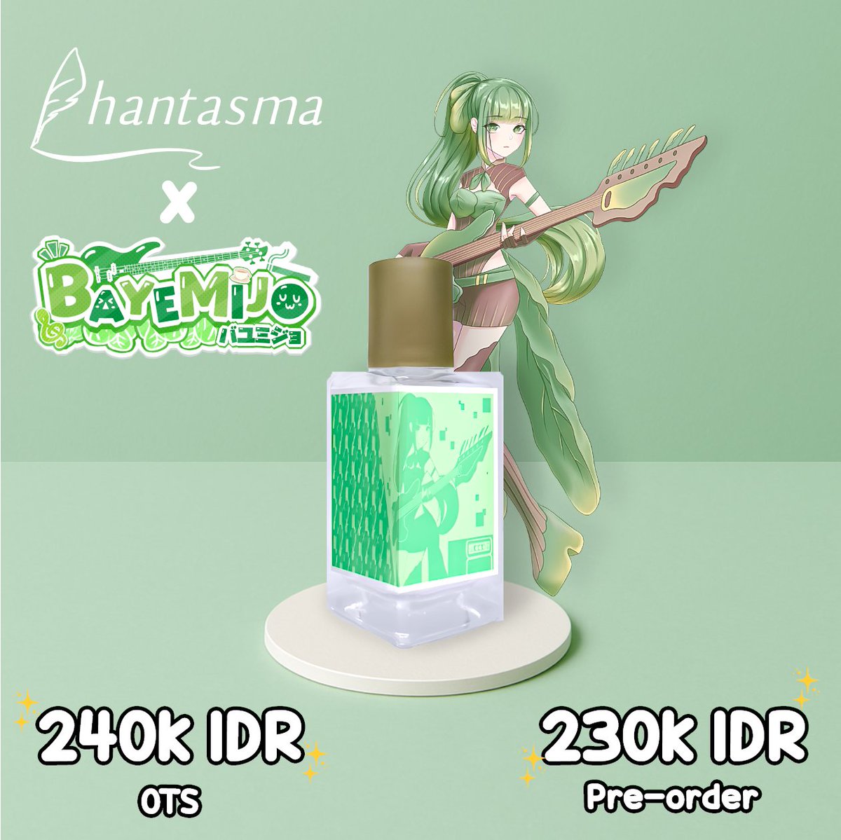 Pre-order open for Limited Edition collaboration perfume with :           

    🥬 Bayem Mijo
    🔮 Adelaide

BONUS Personalized voice note &amp; digital letter untuk pembelian parfum ! 

#ComifuroXX #Perfume #LimitedEdition