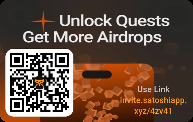 invite.satoshiapp.xyz/4zv41 
Join me on Satoshi App, trusted by 16M+ users. Earn free tokens from top web3 projects. It's quick and easy to sign up. Let's grow our crypto portfolios together!