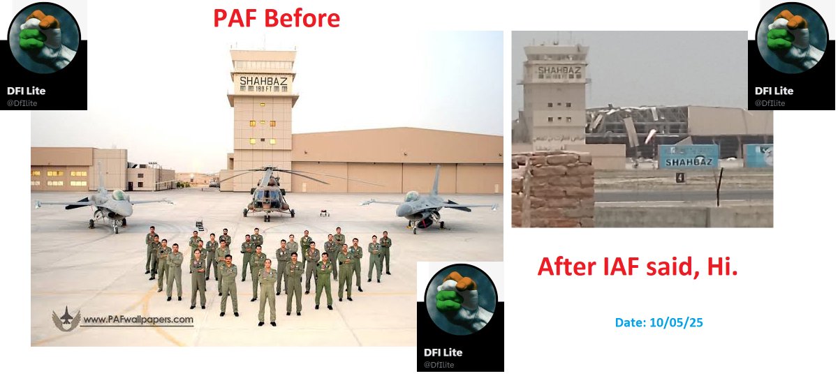 #PAF before and #PAF after IAF said, Hi. 
#OperationSindoor