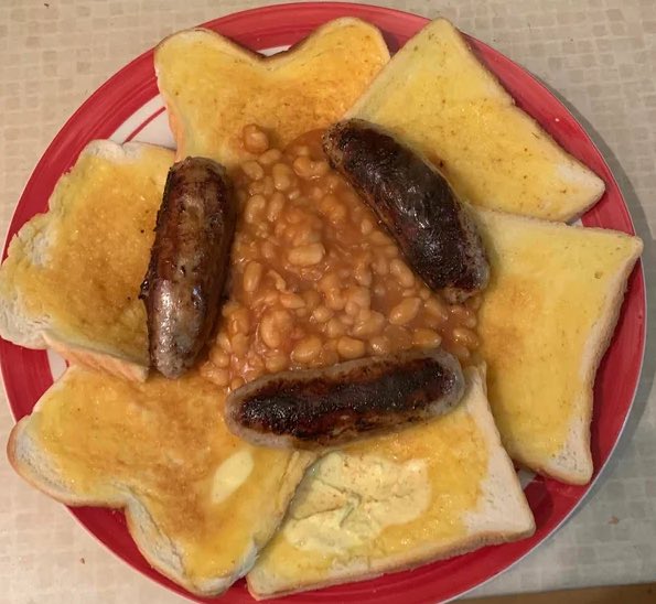 Sausage and Beans on Toast