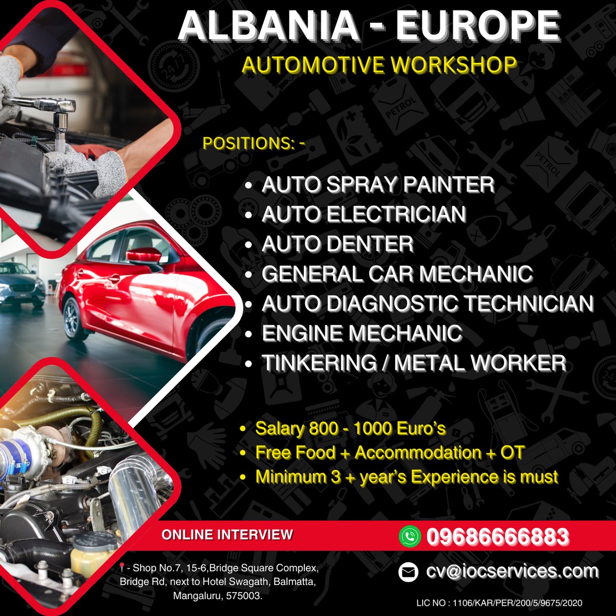 iocsgroup's tweet image. AUTOMOTIVE WORKSHOP - ALBANIA
#AutoSprayPainter
#CarPainting
#AutoSprayWork
#AutoElectrician
#CarElectrics
#AutoElectrical
#AutoDenter
#CarBodyWork
#AutoDent
#CarDentRepair
#CarMechanic
#AutoMechanic
#VehicleRepair