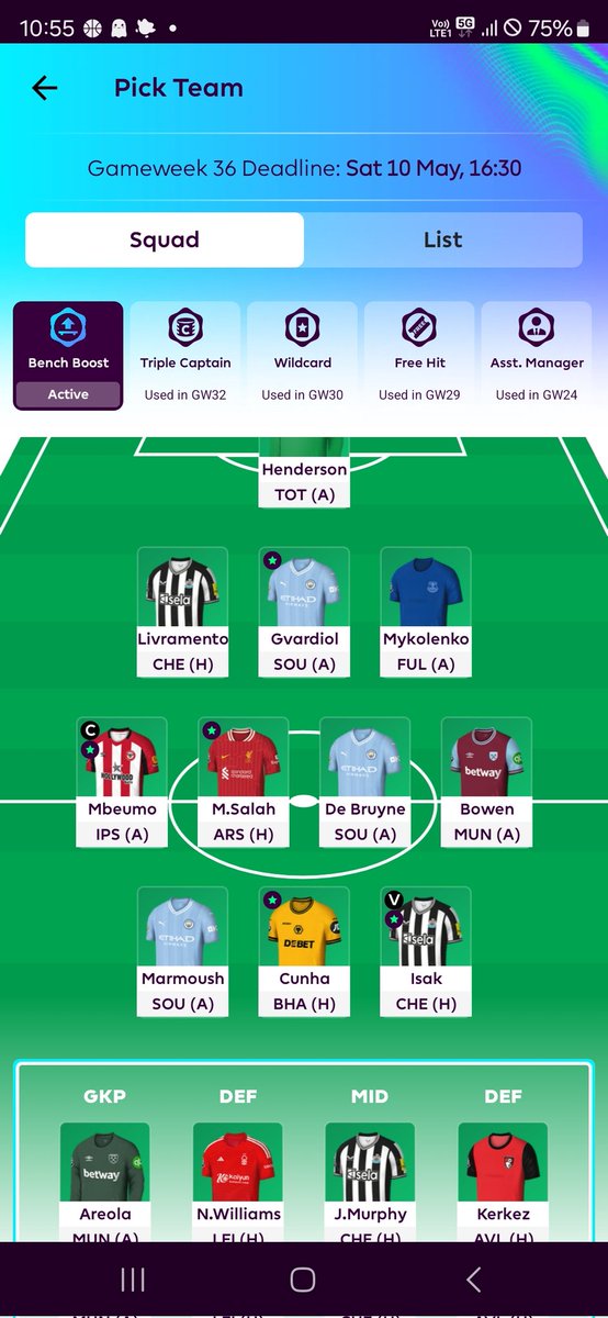 HarryDPotato's tweet photo. @FPLrozpruwacz Any recommendation for my 💩 BB ? Did minteh to kdb. No ft. https://t.co/Dbk19PnGEO