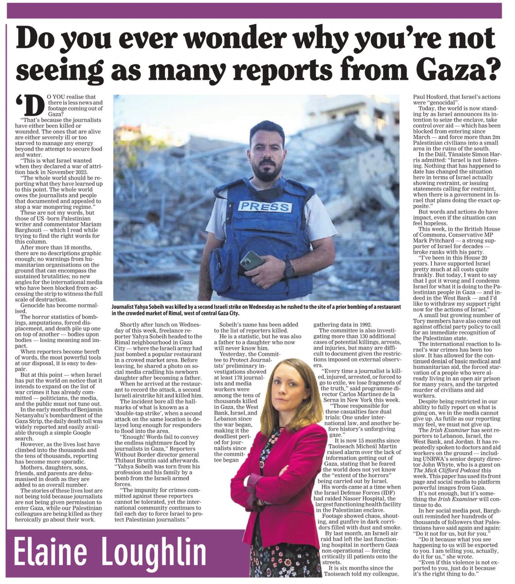 “Genocide has become normalised.”
~Elaine Loughlin

Irish Examiner

☕️🥐