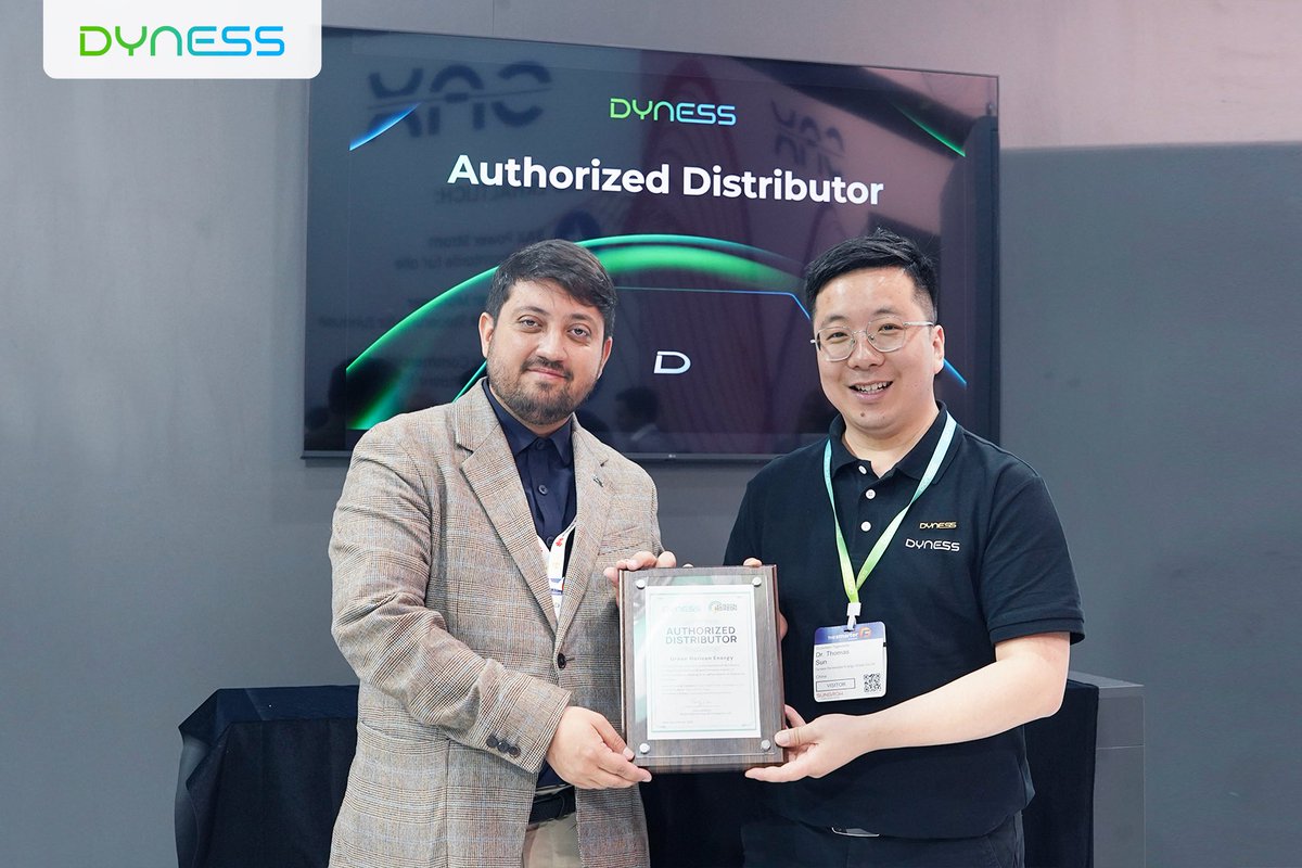 🎊🎊We congratulate the Green Horizon Group for officially becoming an authorized distributor for Dyness! This milestone was celebrated in a special authorisation ceremony at Intersolar 2025. 

 #Dyness #Intersolar2025 #DynessAuthorizedDistributor #Sustainability #CleanEnergy
