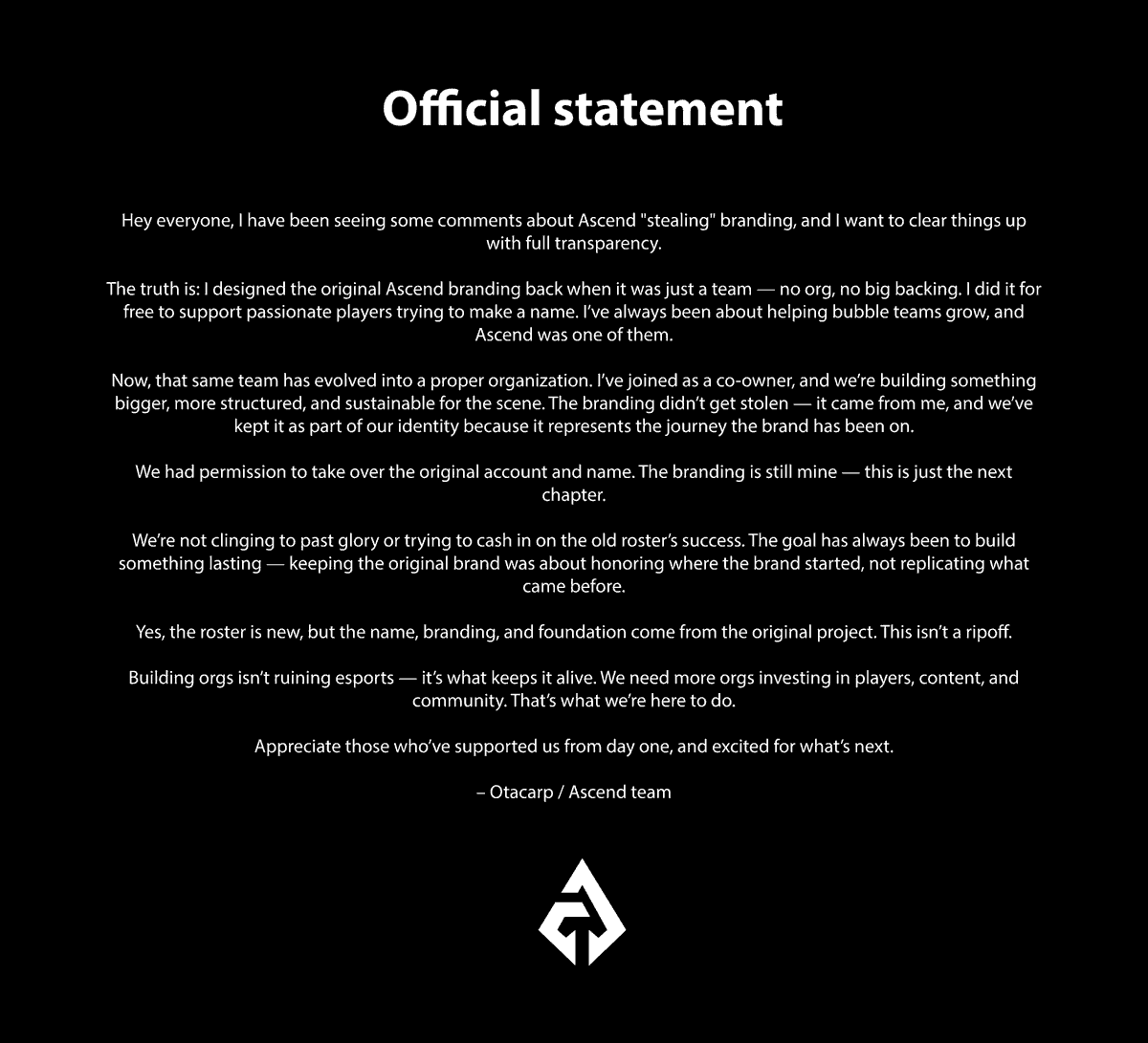 "Setting the Record Straight About Ascend’s Origins and Branding"