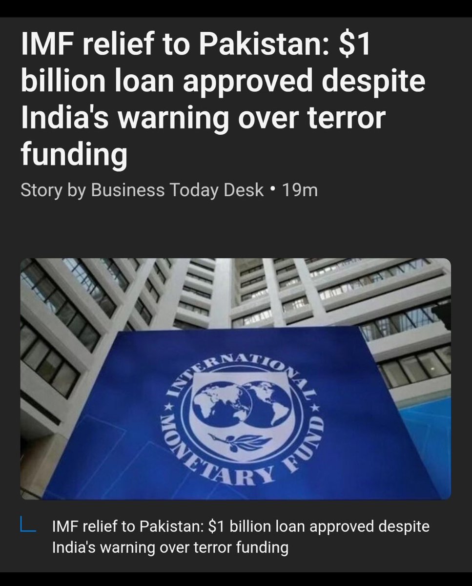 IMF gave Pakistan a $ 2.3 billion loan. Loans are being given to the country giving protection to the terrorists. IMF is sponsor of radical islamic terrorism Imf shame on you Do not stop ... keep writing. #IMFSUPPORTTEROROSTS #Indianarmy #Indiapakistanwar #IMFSUPORTTERRORSTS