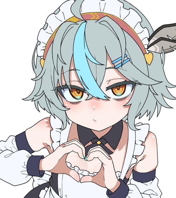 よそのこ メイド絵の進捗です、。 