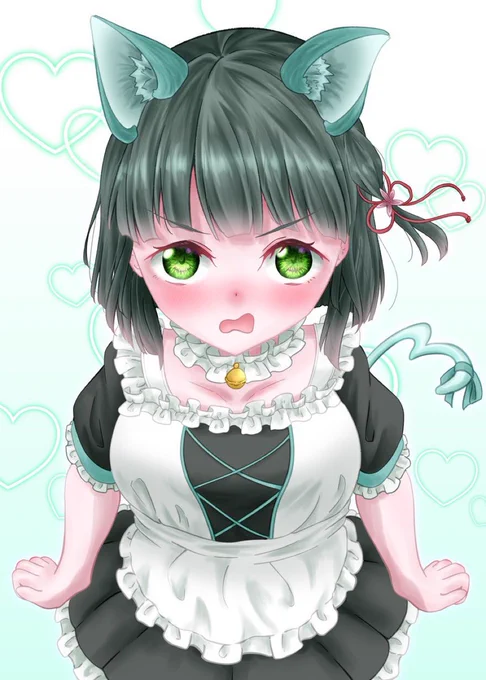 なんでか覚えてないけど、一年前に吟子ちゃんにメイド服着せてたわ#メイドの日2025 
