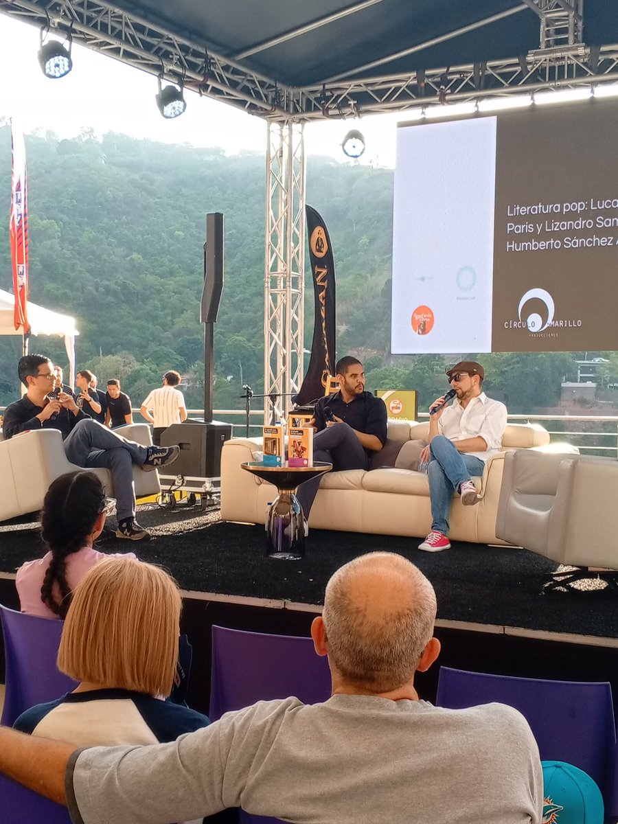 Círculo Amarillo (@circuloamarill0) on Twitter photo Tarde de Literatura pop en el Festival del Libro y la Lectura, con <a href="/HumbertoSanchez/">Humberto Sánchez Amaya</a>, <a href="/LizandroSamuel/">Lizandro Samuel</a> y <a href="/LucasGarciaP/">Lucas Garcia Paris</a>. ¡Gracias a todos por acompañarnos! 💛
Les recordamos que el Festival se realizará hasta este domingo en el C.C. Parque Cerro Verde, en Caracas. ¡Vayan! Tarde de Literatura pop en el Festival del Libro y la Lectura, con <a href="/HumbertoSanchez/">Humberto Sánchez Amaya</a>, <a href="/LizandroSamuel/">Lizandro Samuel</a> y <a href="/LucasGarciaP/">Lucas Garcia Paris</a>. ¡Gracias a todos por acompañarnos! 💛
Les recordamos que el Festival se realizará hasta este domingo en el C.C. Parque Cerro Verde, en Caracas. ¡Vayan!