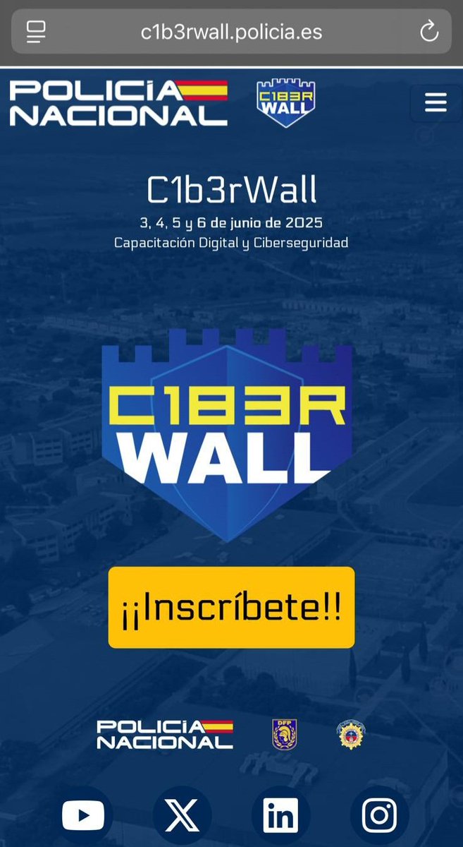 C1b3rWall's tweet image. 💪 ¿Deseas aprender sobre #Ciberseguridad?
👀 ¿Quieres saber cómo defenderte de las #Ciberamenazas?
🪪 ¿Sabes cómo proteger tu #Identidad_Digital?
#C1b3rwall es la solución 👍 ¡Y gratis!
📂 Para más información, visita c1b3rwall.policia.es
