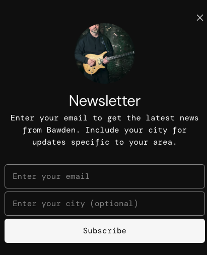 New website has email subscription set up now.
bawdenrocks.net