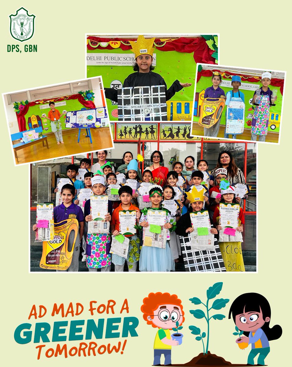 dpsgbn's tweet image. Our young #dipsites of Grade IV showcased their talent in the Inter House #AdMadCompetition, promoting eco-friendly products &amp;amp; highlighting their role in reducing pollution &amp;amp; combating climate change which instilled the importance of #SustainableDevelopmentGoal12.

#DPSgbn #SDG12