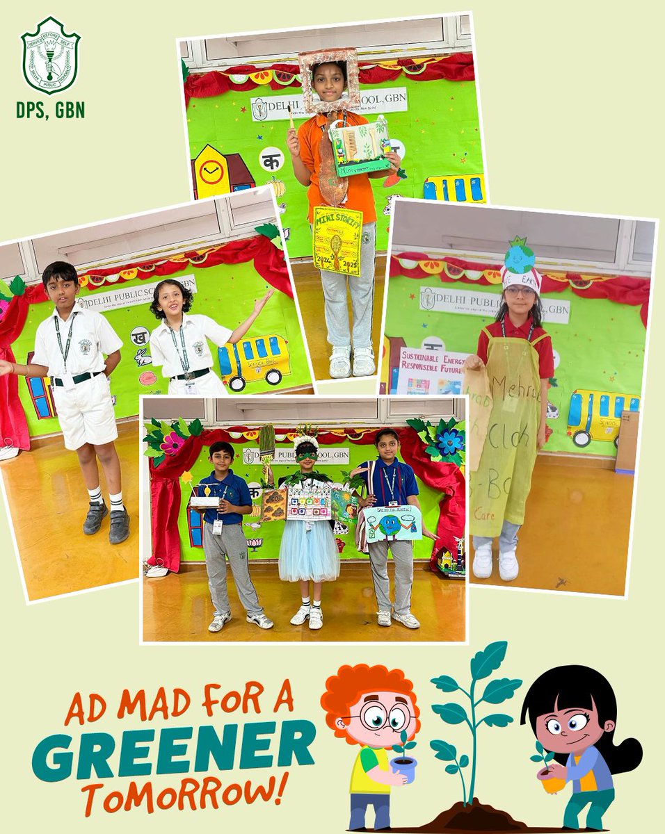 dpsgbn's tweet image. Our young #dipsites of Grade IV showcased their talent in the Inter House #AdMadCompetition, promoting eco-friendly products &amp;amp; highlighting their role in reducing pollution &amp;amp; combating climate change which instilled the importance of #SustainableDevelopmentGoal12.

#DPSgbn #SDG12