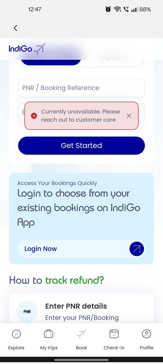 menonbc's tweet photo. @IndiGo6E unable to request refund for cancelled trip. https://t.co/Zfd3F37GPj