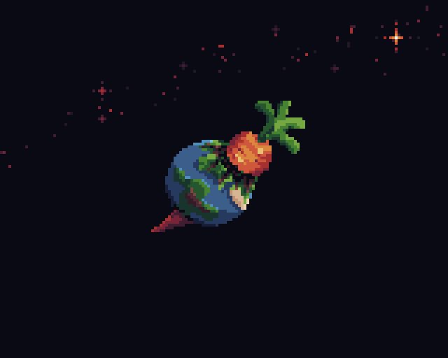 Jin93101's tweet image. ... did we just grow the biggest #carrot or the earth was hit by carreroid (carrot + asteroid)?

#pixelart #pixel_dailies #space #earth #pixquare