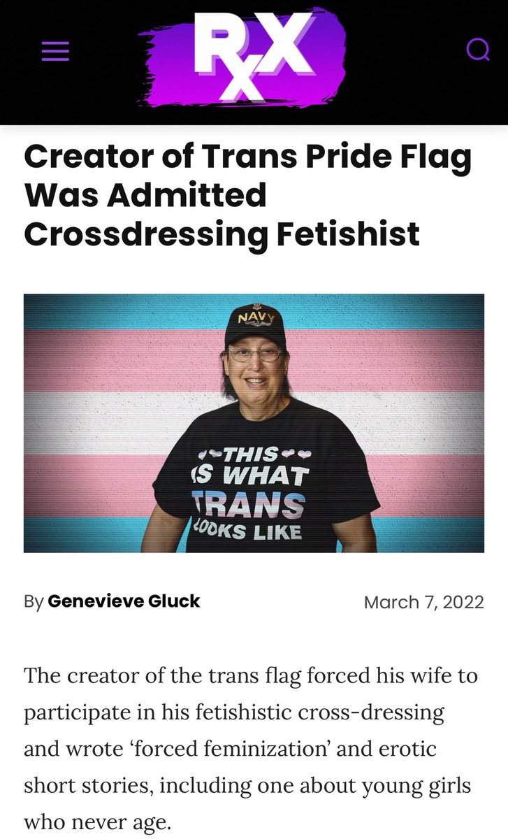 What's great about this is that it's sure to come out who created the trans flag and what it represents