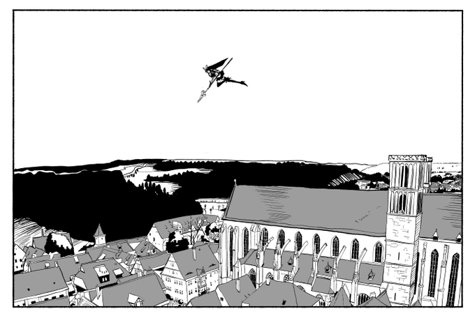 1日かかったコマ
有料写真素材をフリーハンドでトレスして歪んだ線にしている
笑えるぐらい大変 