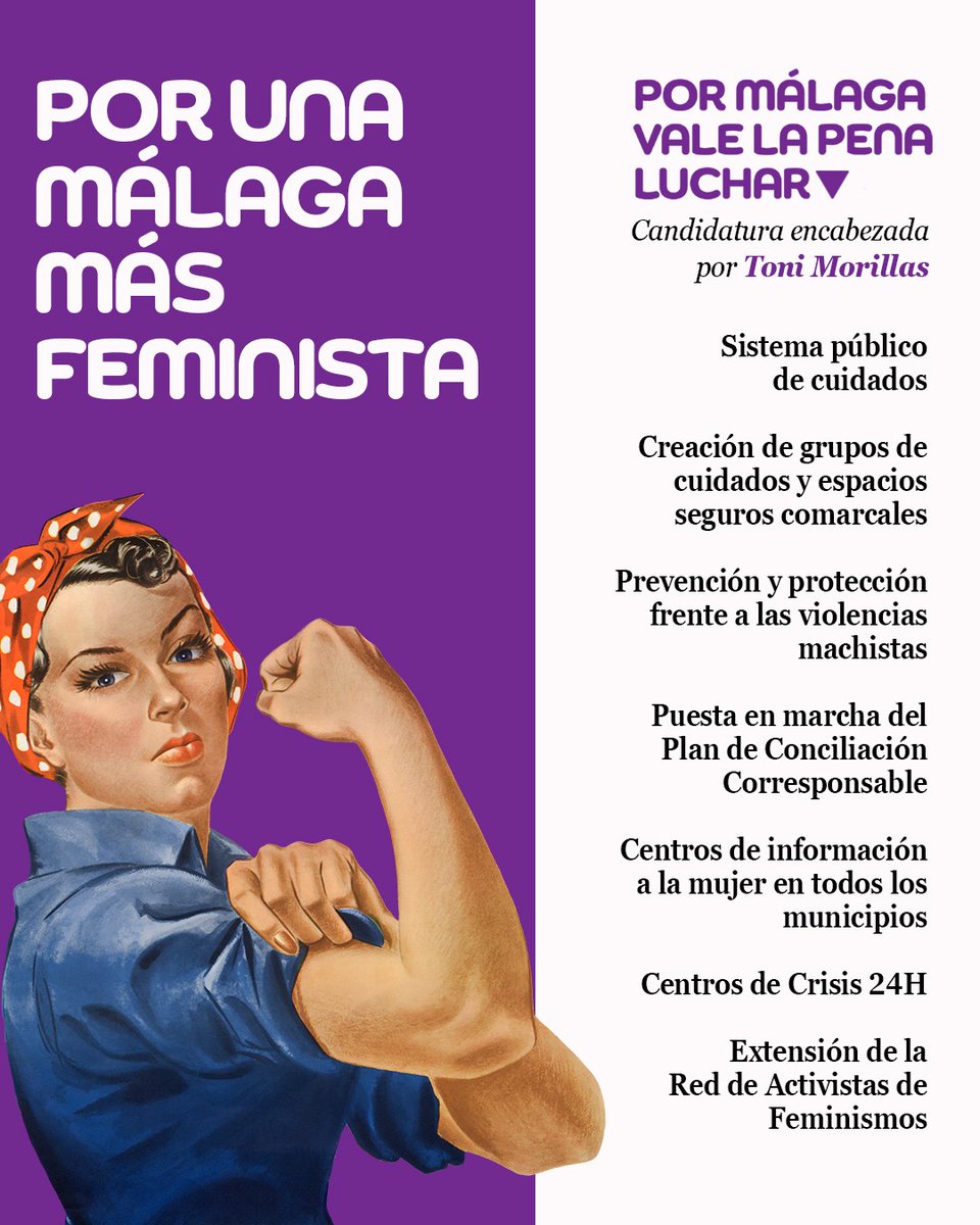 Silvia Moreno 🔻🇵🇸♀️ (@silviamorenop) on Twitter photo Por una Málaga más feminista vale la pena luchar. Junto a <a href="/antoniamorillas/">Toni Morillas</a> en esa lucha, aprendemos y ganamos todas.
<a href="/IUMalaga/">IU Málaga🔻</a>
#ValeLaPenaLuchar Por una Málaga más feminista vale la pena luchar. Junto a <a href="/antoniamorillas/">Toni Morillas</a> en esa lucha, aprendemos y ganamos todas.
<a href="/IUMalaga/">IU Málaga🔻</a>
#ValeLaPenaLuchar
