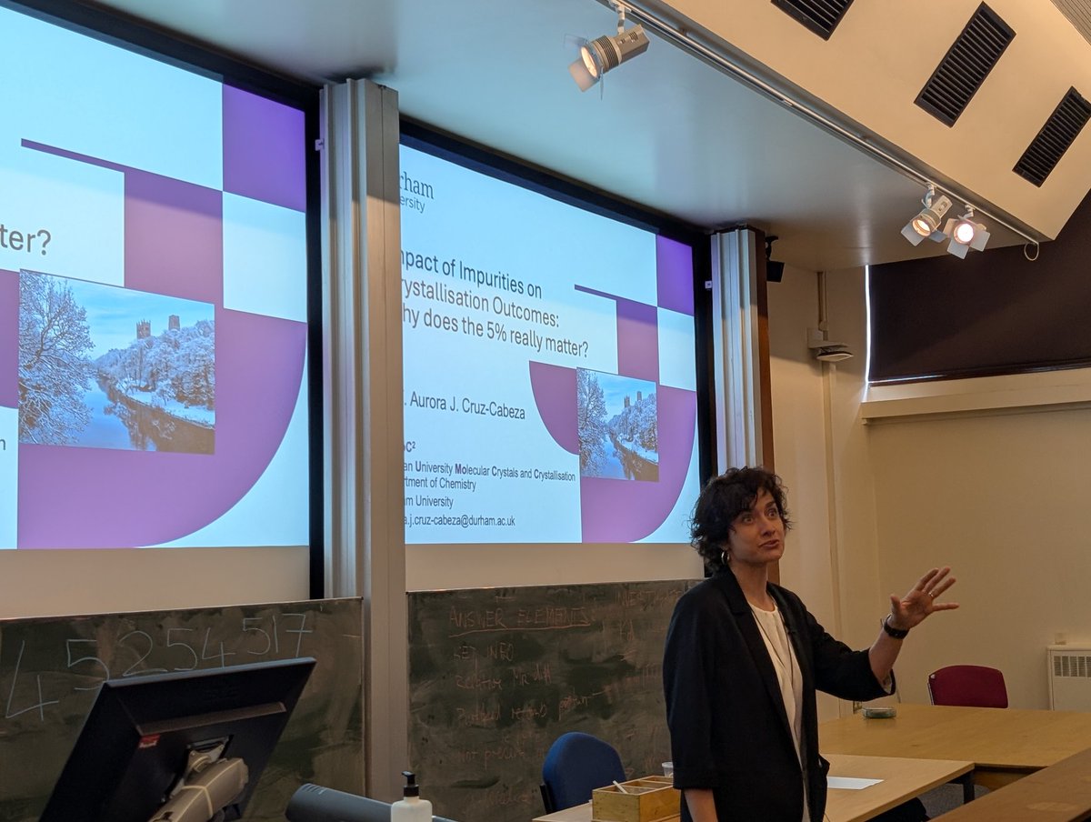 Adam Michalchuk (@amichalchuk) on Twitter photo Was an absolute pleasure having <a href="/AJCruzCabeza/">Aurora</a> from <a href="/DurhamChemistry/">Durham Chemistry</a> visit us <a href="/UoBChemistry/">UoBChemistry</a> to tell us about her work understanding and controlling crystal growth and polymorphism! Amazing stuff! Was an absolute pleasure having <a href="/AJCruzCabeza/">Aurora</a> from <a href="/DurhamChemistry/">Durham Chemistry</a> visit us <a href="/UoBChemistry/">UoBChemistry</a> to tell us about her work understanding and controlling crystal growth and polymorphism! Amazing stuff!