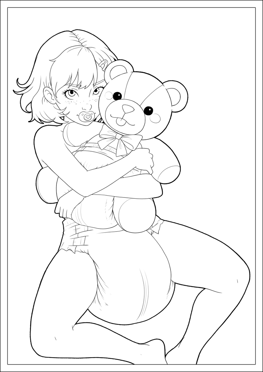 Here's a colouring page to get you started. 😊 Make sure you do a good job, and try and stay inside the lines this time. #abdl