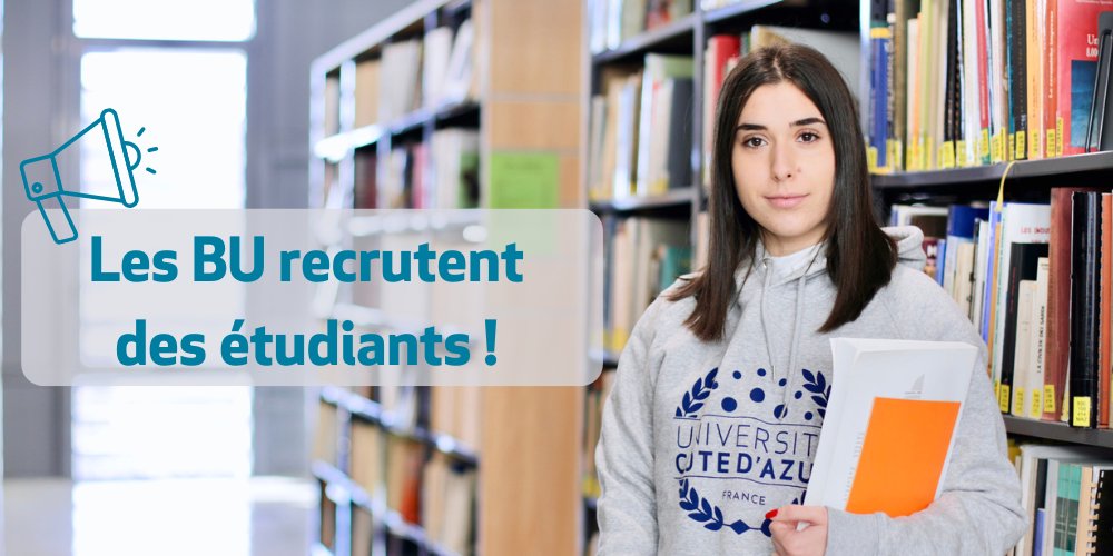 #JobEtudiant en bibliothèque universitaire 💼
Vous êtes étudiants et souhaitez avoir un job adapté à vos horaires de cours ?!
Les BU d'Université Côte d'Azur recrutent !
👉 Plus de détails ici : swll.to/BURecrutent202…
#IUTNCA