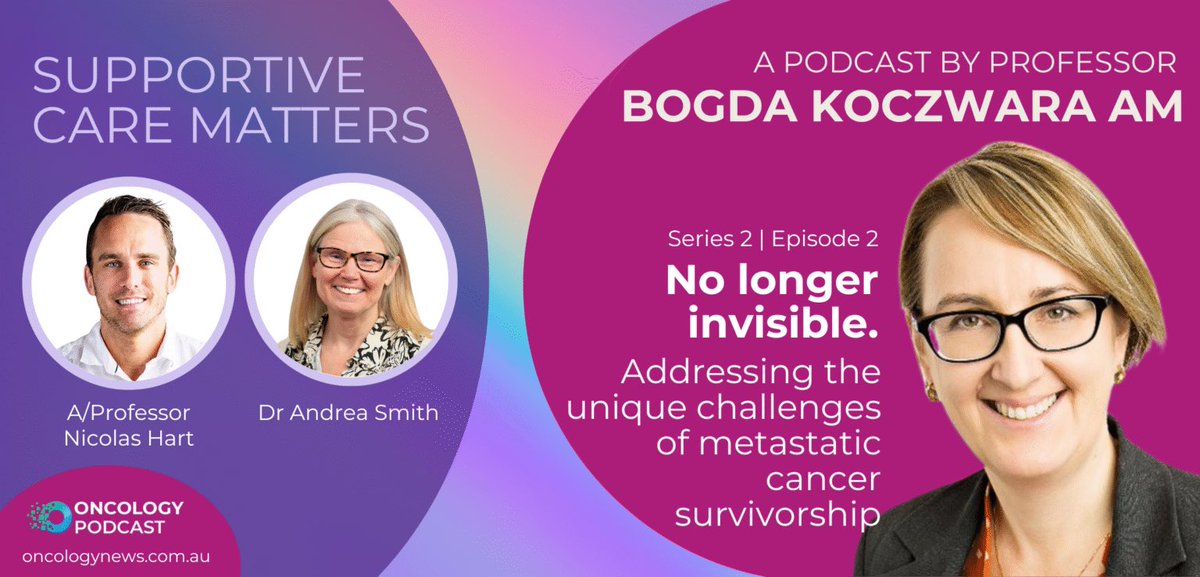 Nicolas Hart (@drnicolashart) on Twitter photo A real pleasure to spend more time with <a href="/DrAndreaLSmith/">Dr Andrea Smith</a> discussing our collective work on (and Andrea’s lived experience with) metastatic cancer survivorship, with the pre-eminent Bogda Koczwara on her #SupportiveCareMatters oncology podcast: oncologynews.com.au/clinical-focus… A real pleasure to spend more time with <a href="/DrAndreaLSmith/">Dr Andrea Smith</a> discussing our collective work on (and Andrea’s lived experience with) metastatic cancer survivorship, with the pre-eminent Bogda Koczwara on her #SupportiveCareMatters oncology podcast: oncologynews.com.au/clinical-focus…