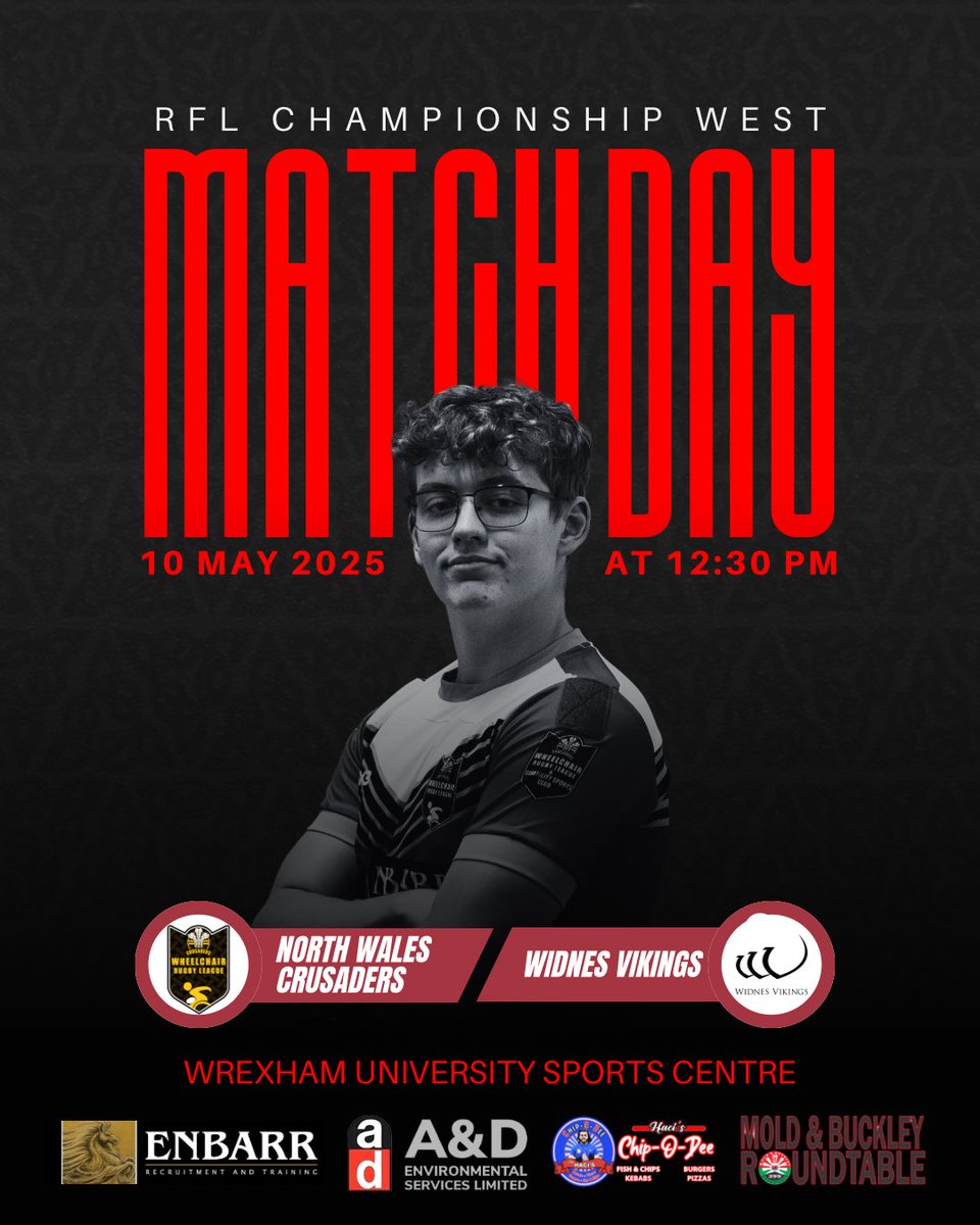 NWCrusadersWheelchairRL&DisabilitySportsClub (@nwcwhrlanddsc) on Twitter photo MATCHDAY
#NWCrusadersWhRL welcome <a href="/WidnesRL/">Widnes Vikings</a> to Wrexham today for the opening game of the Championship West season.
The action gets underway at 12:30pm with free admission to all!! MATCHDAY
#NWCrusadersWhRL welcome <a href="/WidnesRL/">Widnes Vikings</a> to Wrexham today for the opening game of the Championship West season.
The action gets underway at 12:30pm with free admission to all!!