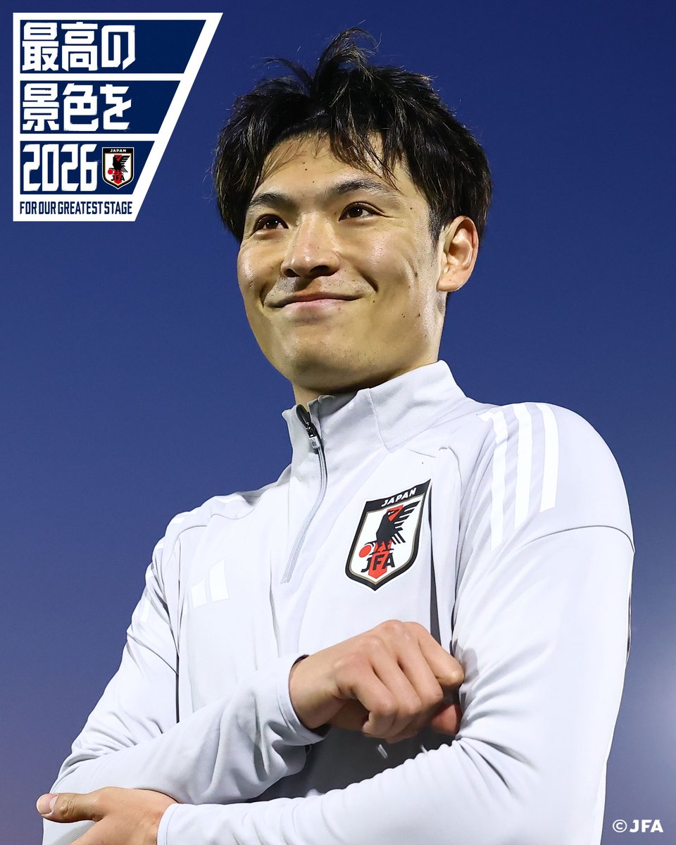 サッカー日本代表 🇯🇵 (@jfa_samuraiblue) on Twitter photo 🔹 #最高の景色を 🔹
#町野修斗
『FIFAワールドカップ26🏆』
開幕まであと3️⃣9️⃣8️⃣日
<a href="/FIFAWorldCup/">FIFA World Cup</a> #FIFAWorldCup
#SAMURAIBLUE
#jfa #daihyo #サッカー日本代表 🔹 #最高の景色を 🔹
#町野修斗
『FIFAワールドカップ26🏆』
開幕まであと3️⃣9️⃣8️⃣日
<a href="/FIFAWorldCup/">FIFA World Cup</a> #FIFAWorldCup
#SAMURAIBLUE
#jfa #daihyo #サッカー日本代表