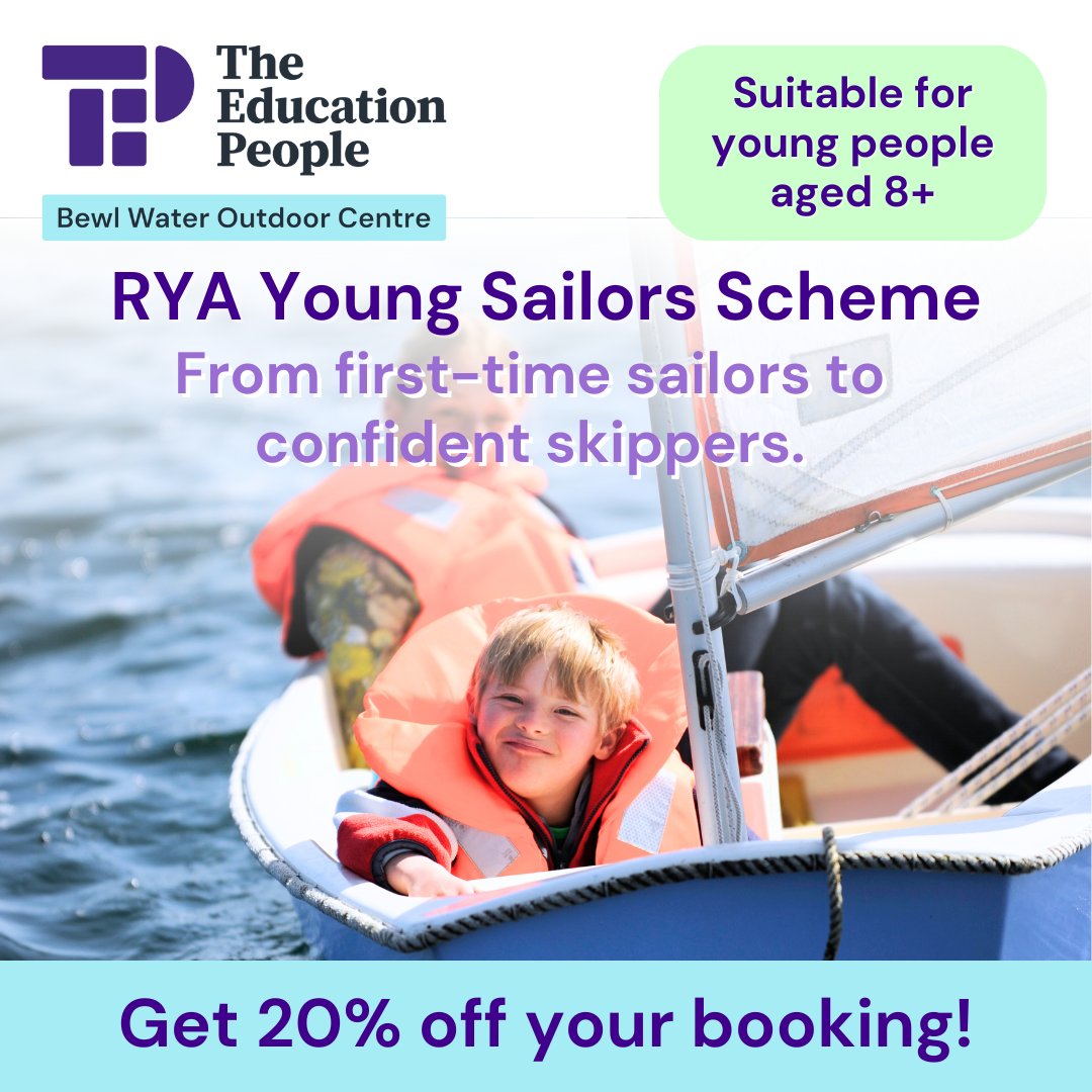 🚤 From first tack to confident crew – now 20% off!

This May half term, kids can learn real sailing skills with the RYA Young Sailors Scheme at Bewl Water ⛵

✔ RYA instructors
✔ All gear provided
✔ Perfect for beginners

🎯 Limited spaces – book now:🔗ow.ly/F67750VNGnK