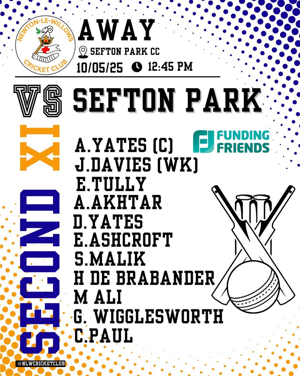 Senior teams in full swing this weekend: 1st XI playing at home, 2nd XI away 🏏 

Wishing both sides a successful day of cricket 💙🧡

#NLWCC #HomeandAway #Cricket #LetsGetaWicket #NewtonLeWillows