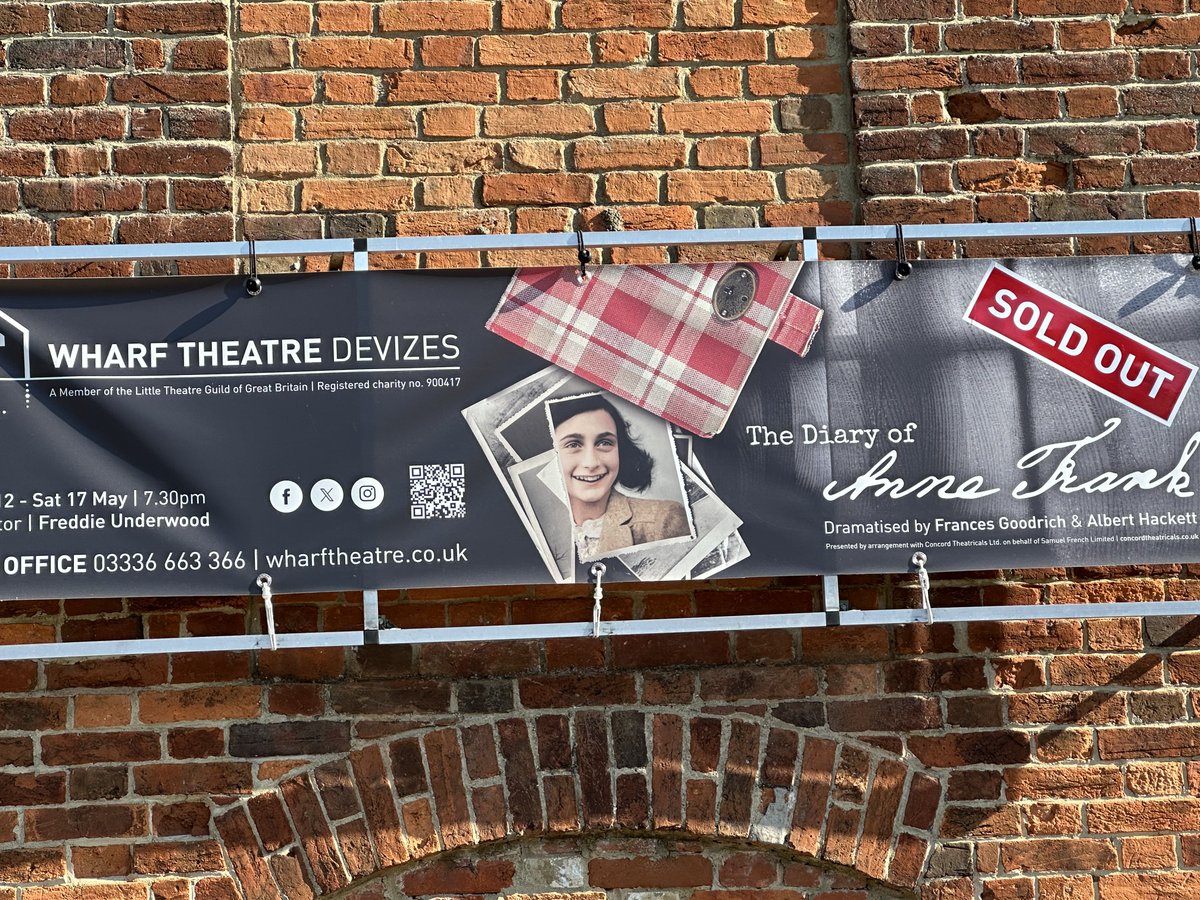 And again I get to add my favourite addition to our banner <a href="/WharfTheatreDev/">WharfTheatreDevizes</a>  #AnneFrank