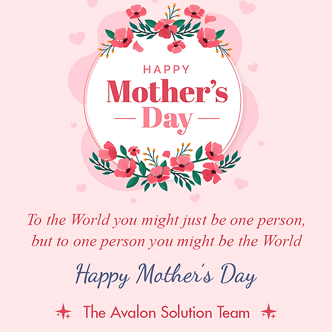 AVALONSOLUTION's tweet photo. Happy Mother's Day! 💖💞

#MothersDay #HappyMothersDay #MomLove #ThankYouMom #MothersDayLove #MothersDayGift #AvalonSolution https://t.co/jlZcTB3qUE