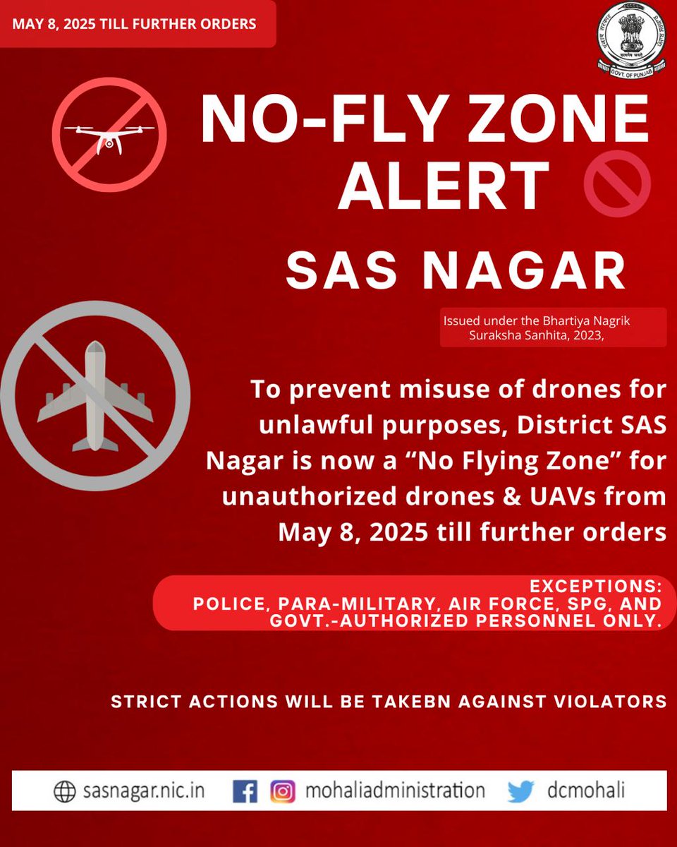 We are concerned for your safety, so abide with all the advisories and instructions being passed on to you by these authentic channels of District Administration.

Do not panic, stay away from rumours

Mohali Administration