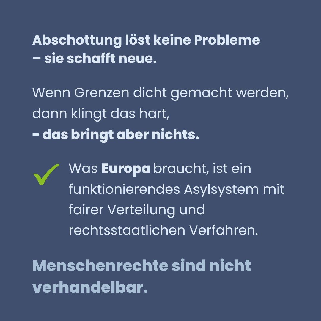 Merz und Dobrindt setzen auf Abschottung: Zurückweisungen an der Grenze – ohne Prüfung, ob Schutz nötig ist. Das bricht mit Völkerrecht, EU-Recht und Grundgesetz. Wer so handelt, verabschiedet sich vom Rechtsstaat. #Menschenrechte sind nicht verhandelbar.