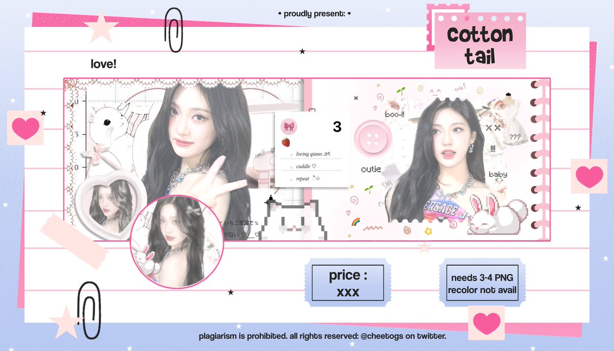 cheetogs's tweet image. help rt/repost? thanks a lot! 🪄🎀

helo0__o 🎈for celebrating @candyyuhu  @drkwrldfr 10 monthversary ada 5 KATALOG FREE LAYOUT BY REQ UNTUK 10 ORANG‼️ scroll for more 🔍

📅 BY DM @cheetogs ON 10 MARCH
⏰ 19.30 WIB

#zonauang #zonaba