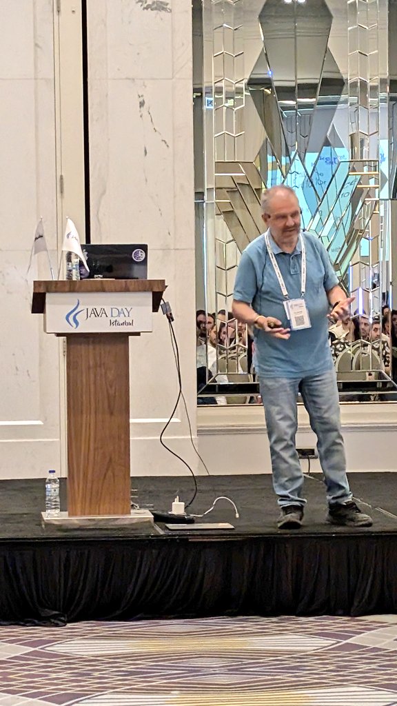 Jonathan Vila 🥑 ☕️ -🇪🇺🇪🇸🇵🇷 (@vilojona) on Twitter photo The great <a href="/kaldiroglu/">Akin Kaldiroglu</a> Giving the keynote in a packed 400+ room about Functional programming at <a href="/javadayistanbul/">Java Day Istanbul</a> .
He is the first certified <a href="/java/">Java</a> developer in #Turkiye 😱 The great <a href="/kaldiroglu/">Akin Kaldiroglu</a> Giving the keynote in a packed 400+ room about Functional programming at <a href="/javadayistanbul/">Java Day Istanbul</a> .
He is the first certified <a href="/java/">Java</a> developer in #Turkiye 😱