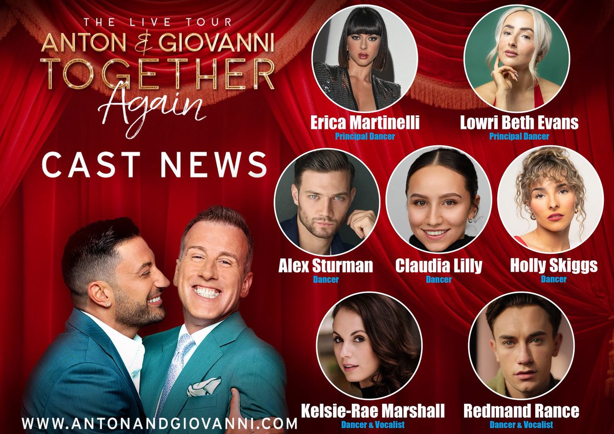 Strictly Theatre Co (@stheatreco) on Twitter photo CAST ANNOUNCEMENT!! 📣 Welcome the TOGETHER AGAIN cast of 2025 ❤️ Anton Du Beke & Giovanni Pernice bring back their love to perform TOGETHER AGAIN with this Fantastic team in June & July! Tickets available antonandgiovanni.com <a href="/TheAntonDuBeke/">Anton Du Beke</a> <a href="/pernicegiovann1/">Giovanni Pernice</a> CAST ANNOUNCEMENT!! 📣 Welcome the TOGETHER AGAIN cast of 2025 ❤️ Anton Du Beke & Giovanni Pernice bring back their love to perform TOGETHER AGAIN with this Fantastic team in June & July! Tickets available antonandgiovanni.com <a href="/TheAntonDuBeke/">Anton Du Beke</a> <a href="/pernicegiovann1/">Giovanni Pernice</a>