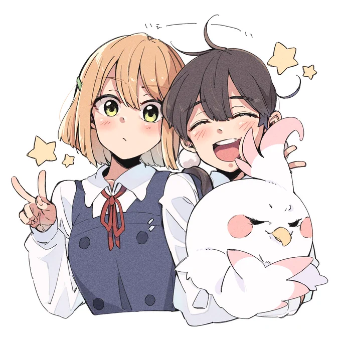 たまこまーけっとみどりちゃんとたまこ 