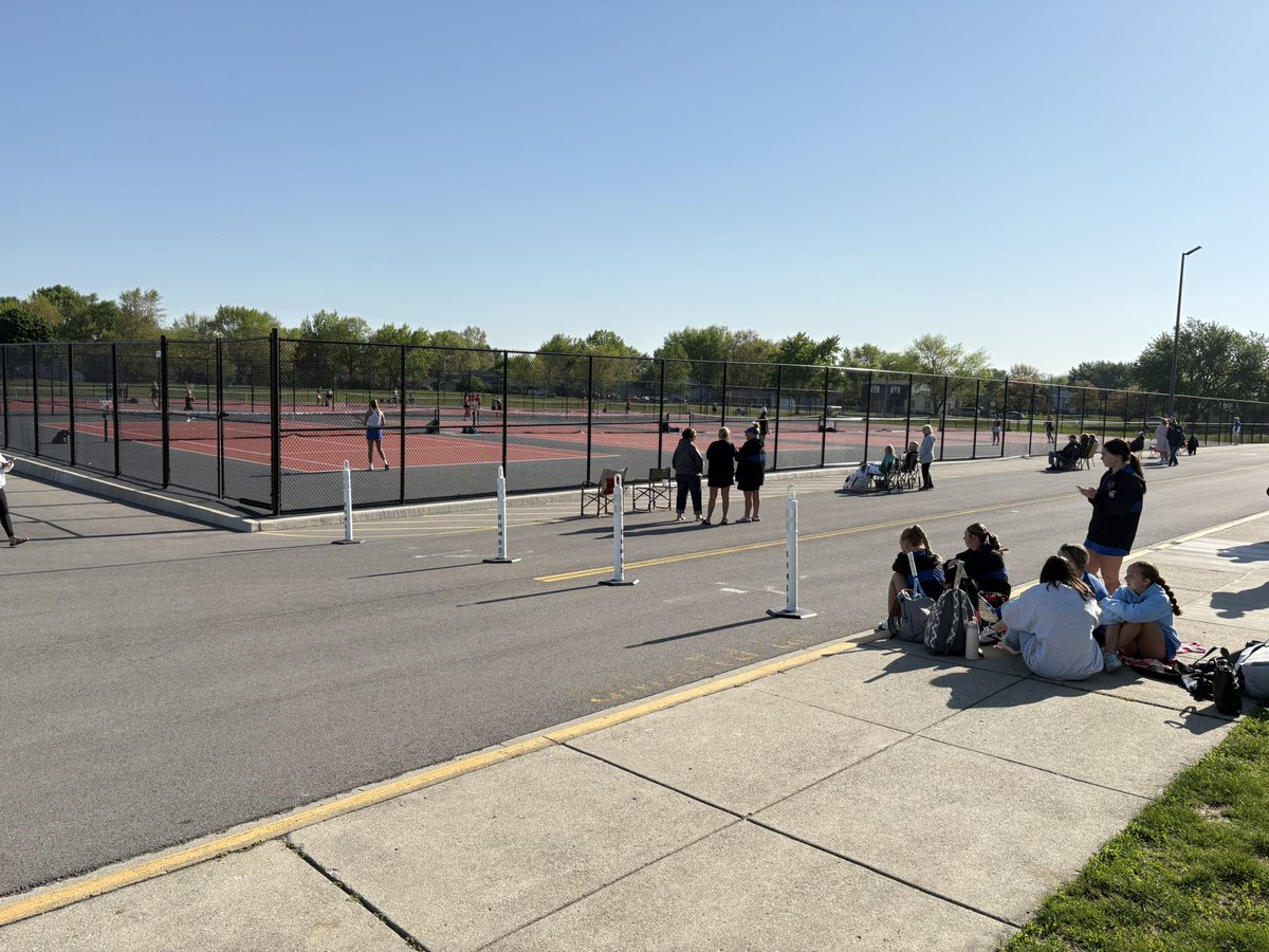 Beautiful day for tennis here in Bluffton for Varsity and Adams Central for JV. Rd1 for Jillian is Northfield, for Hannah is Adams Central, and Alysse is Bishop Luers.