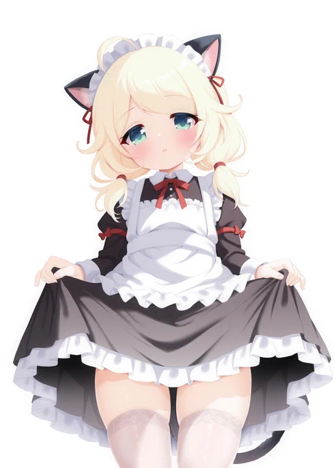 猫耳メイドこずえ「ふわぁ…?」(メイドの日)#遊佐こずえ #ねこずえ 