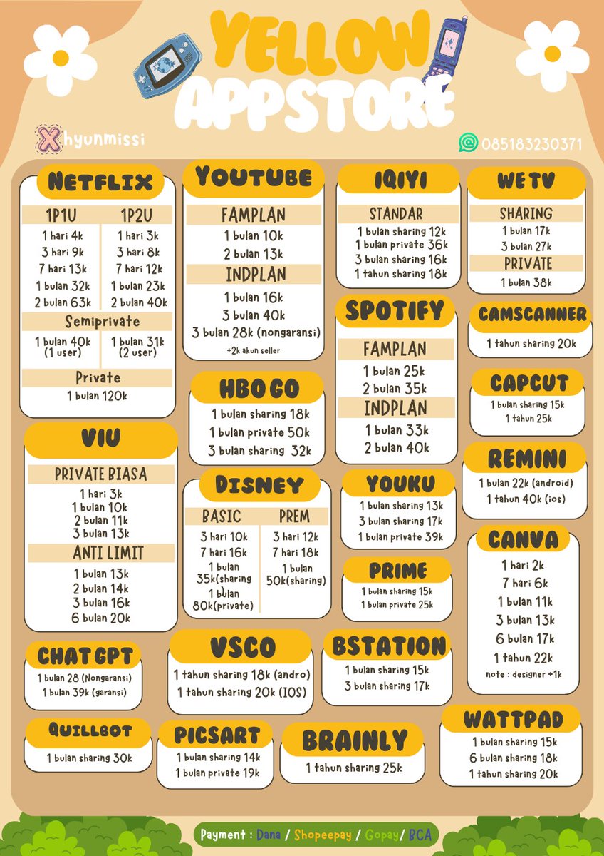 yellowappstore's tweet photo. @atleaszt langsung wa saja kakk https://t.co/1RO9hsTGhC https://t.co/46SaiKFoSd