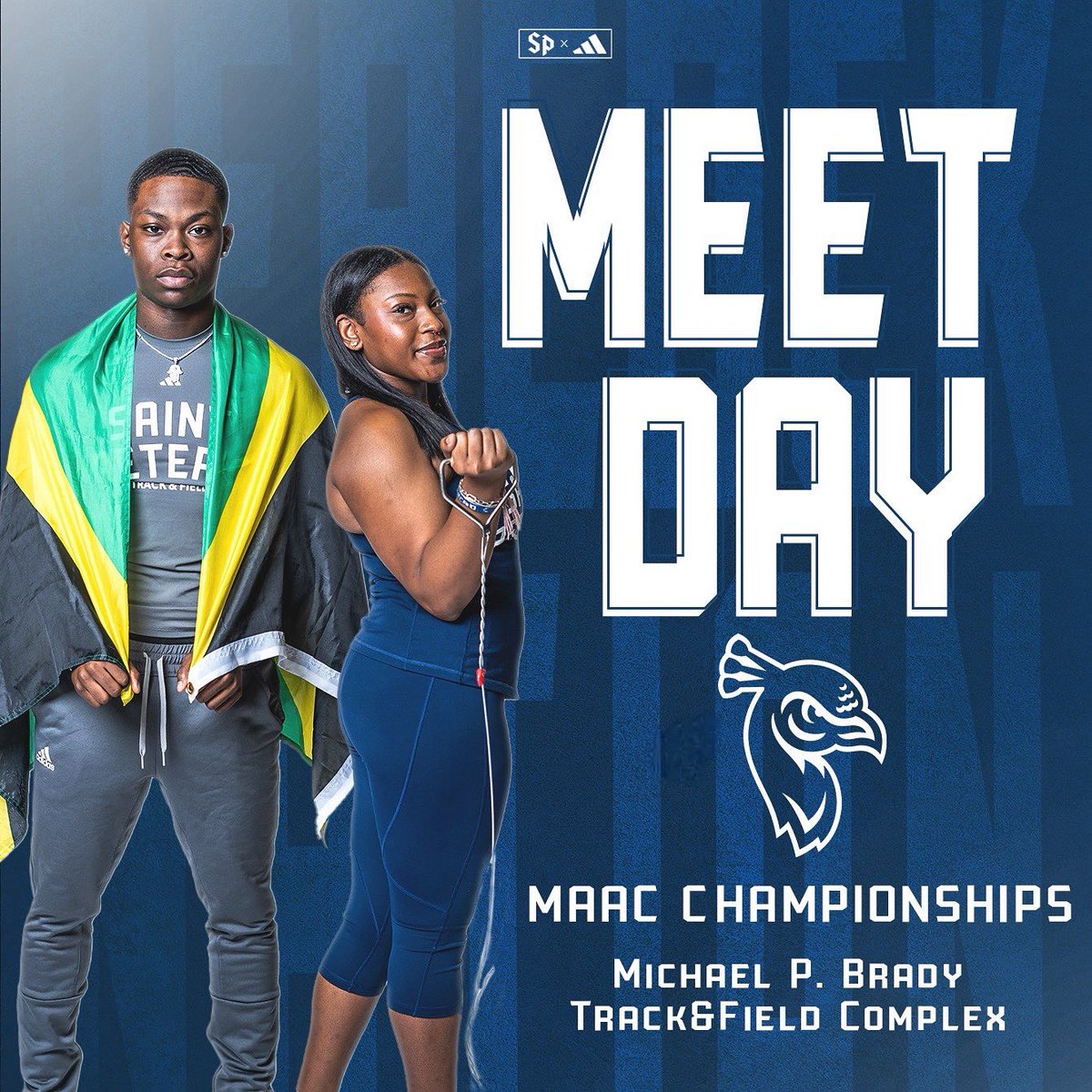 𝐚𝐛𝐨𝐮𝐭 𝐭𝐨 𝐝𝐨 𝐨𝐮𝐫 𝐁𝐈𝐆 𝐨𝐧𝐞‼️
📍Lawerenceville, NJ
⏰12 PM
🏟️ Michael P. Brady Track&amp;Field Complex
📺espn.com/watch/player/_… 

#StrutUp🦚 | #MAACChampionships