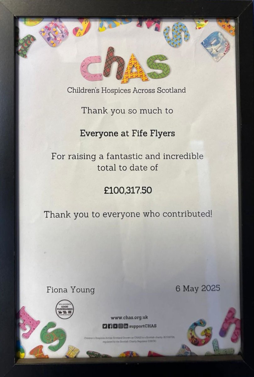 Fife Flyers (@fifeflyers) on Twitter photo ๐๐ป Official CHAS Total ๐๐ป
Flyers fans! You guys are awesome!
The official total raised by you over the years is in and proudly on display. Thank you to each and every one of you thatโs helped out and donated helping us to reach this incredible amount since <a href="/supportCHAS/">Children's Hospices Across Scotland</a> became ๐๐ป Official CHAS Total ๐๐ป
Flyers fans! You guys are awesome!
The official total raised by you over the years is in and proudly on display. Thank you to each and every one of you thatโs helped out and donated helping us to reach this incredible amount since <a href="/supportCHAS/">Children's Hospices Across Scotland</a> became