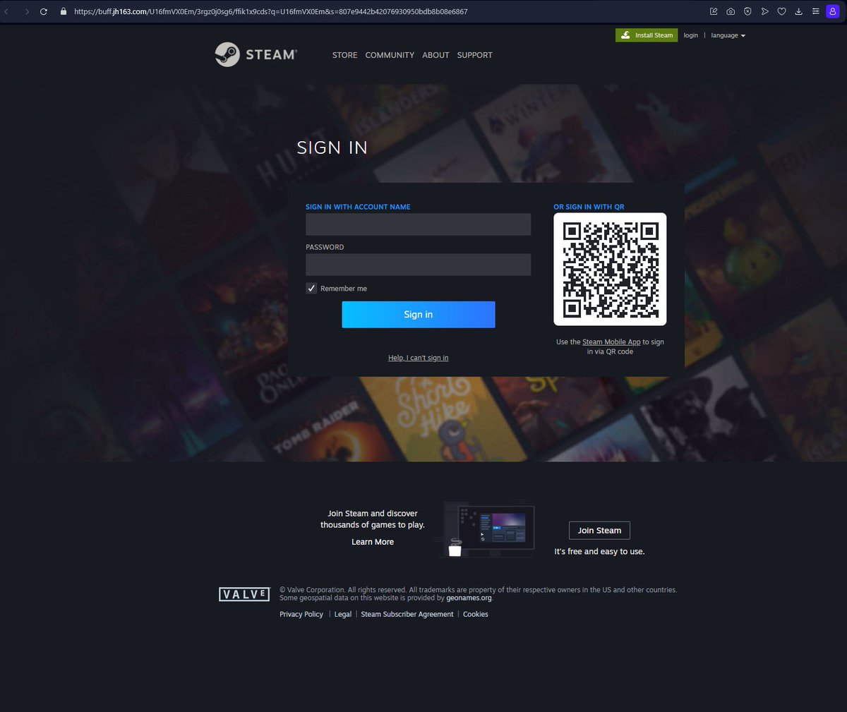 CYBERdotGS's tweet photo. Steam phishing registered via
@Namecheap 

hxxps://buff.jh163[.]com https://t.co/zBtLaBdYsO