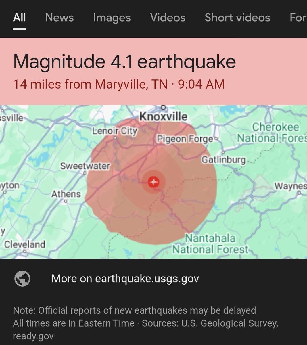 AmosT333's tweet photo. Earthquake here in north ga , south Tennessee https://t.co/dqk0I8fO77