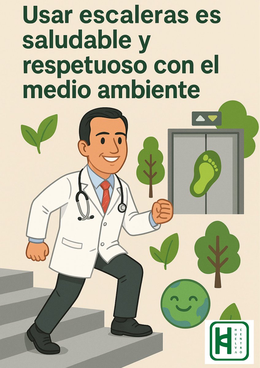 ❤️La @ugchuelvacentro recuerda a sus usuarios los beneficios para la salud de usar #escaleras, potenciando la campaña #escaleras es #salud de <a href="/saludand/">Consejería de Sanidad, Presidencia y Emergencias</a>